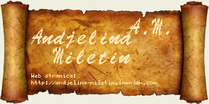 Andjelina Miletin vizit kartica